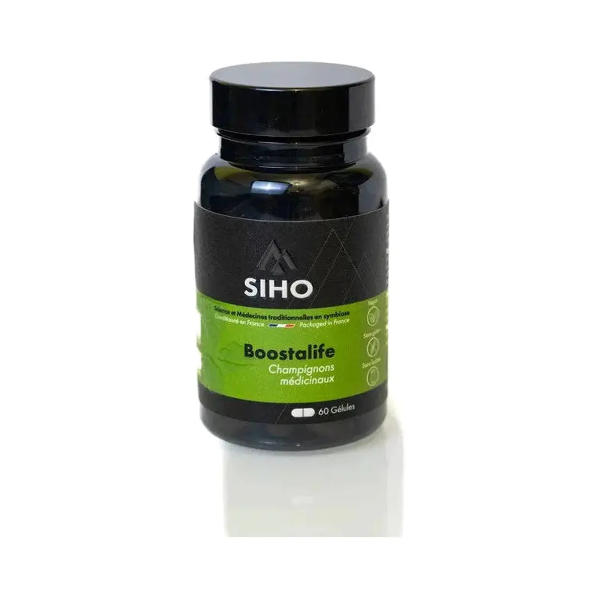 Boostalife bio de 3 champignons: reishi, chaga et héricium 60 gélules - SIHO NICE ORGANIC herboristerie bio