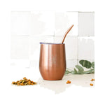 Calebasse isotherme cuivre et paille filtrante bombilla NICE ORGANIC herboristerie bio