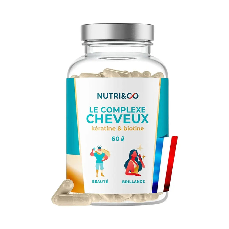 Complexe Cheveux Kératine & Biotine - 60 gélules - Nutri&Co