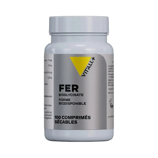 Fer Bisglycinate 27 mg - 100 gélules - Vit'All+