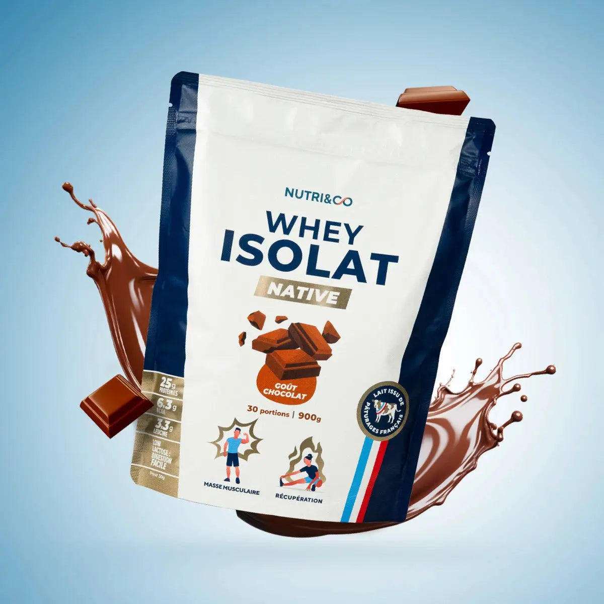 Whey Isolate Native Chocolat Nutri&Co 900g NICE ORGANIC herboristerie bio
