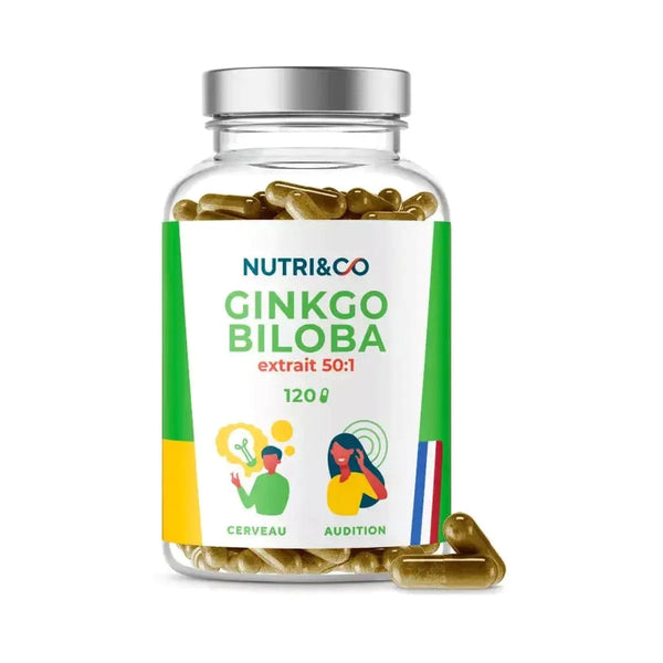 Ginkgo biloba boite de 120 gélules Nutri&Co NICE ORGANIC herboristerie bio