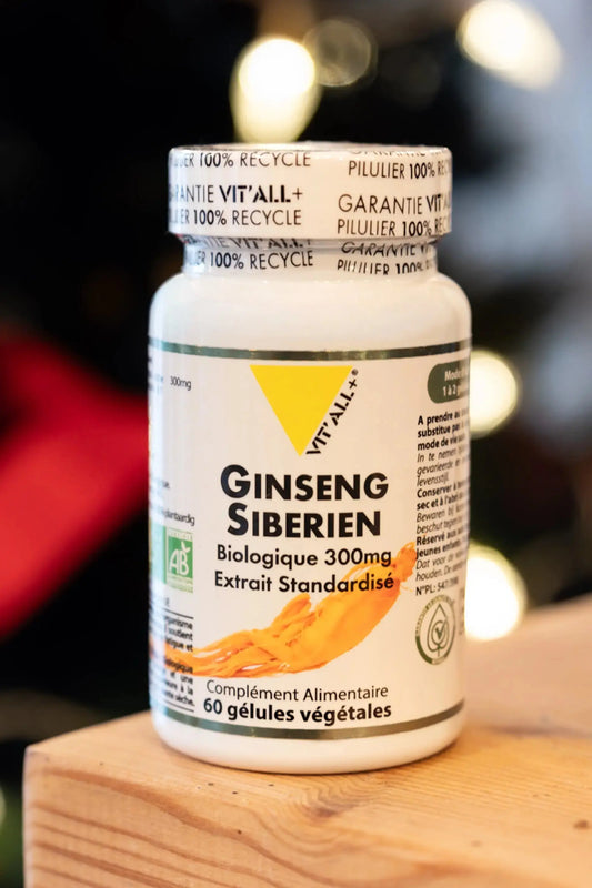 Éleuthérocoque – Ginseng Sibérien 60 gélules végétales – Vitall+ Herboristerie bio du vieux Nice