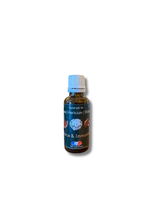 Synergie de 3 champignons médicinaux | Extrait liquide Reishi Hericium Shiitake | Complément alimentaire à base de champignon cultivé en France | NICE ORGANIC herboristerie bio