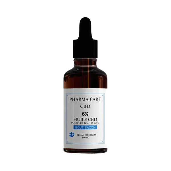 Huile CBD 6% Chien 10-15kg Saveur Bacon - Pharmacare