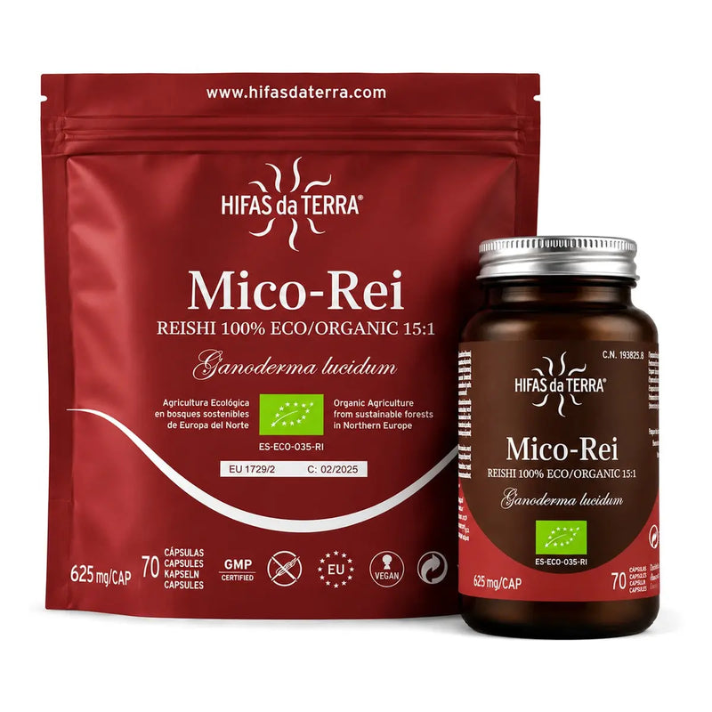 Mico Rei- Reishi 641mg extrait pur - 70 gélules - Hifas da Terra