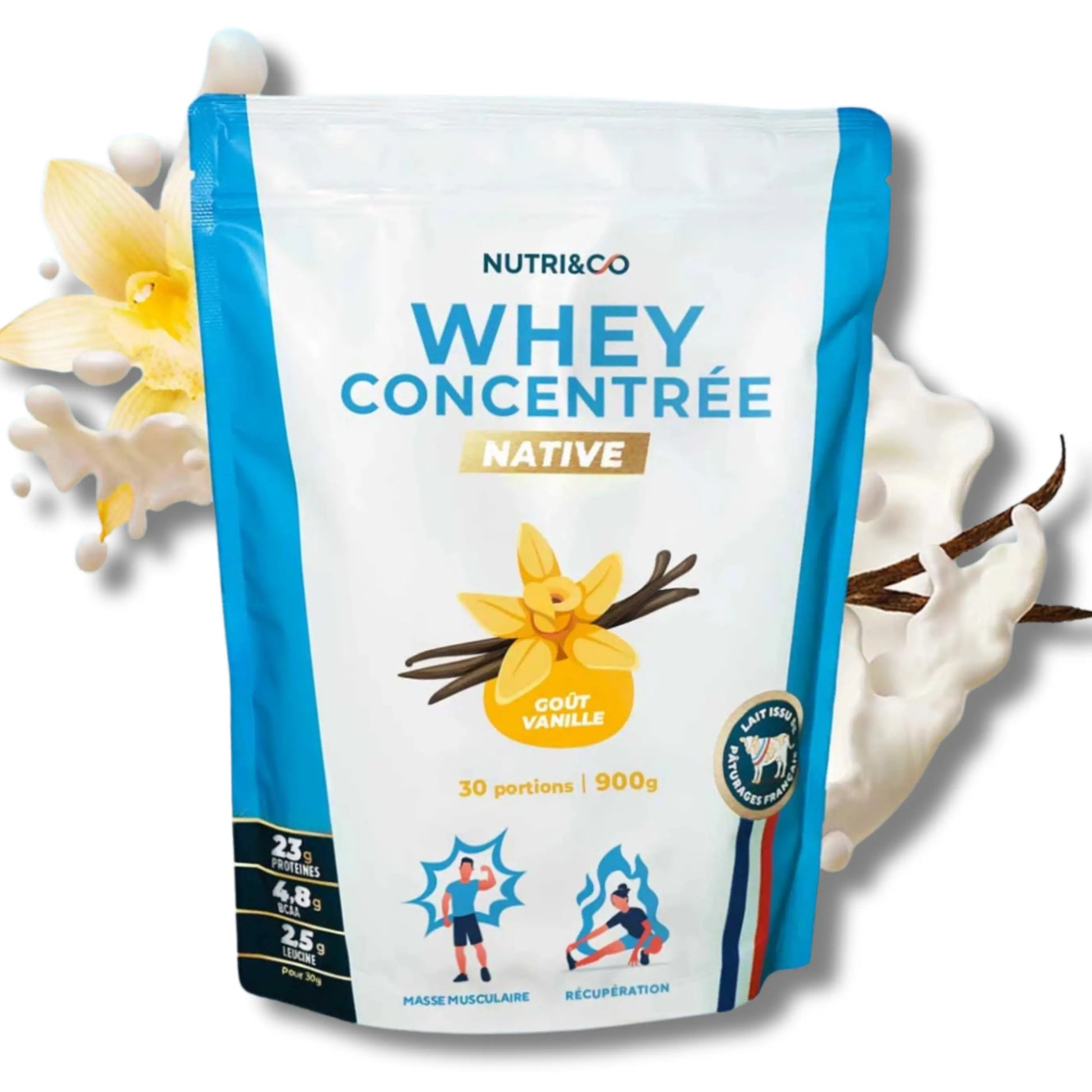 Whey Concentrée Native Chocolat - 900g - Nutri&Co Herboristerie bio du vieux Nice