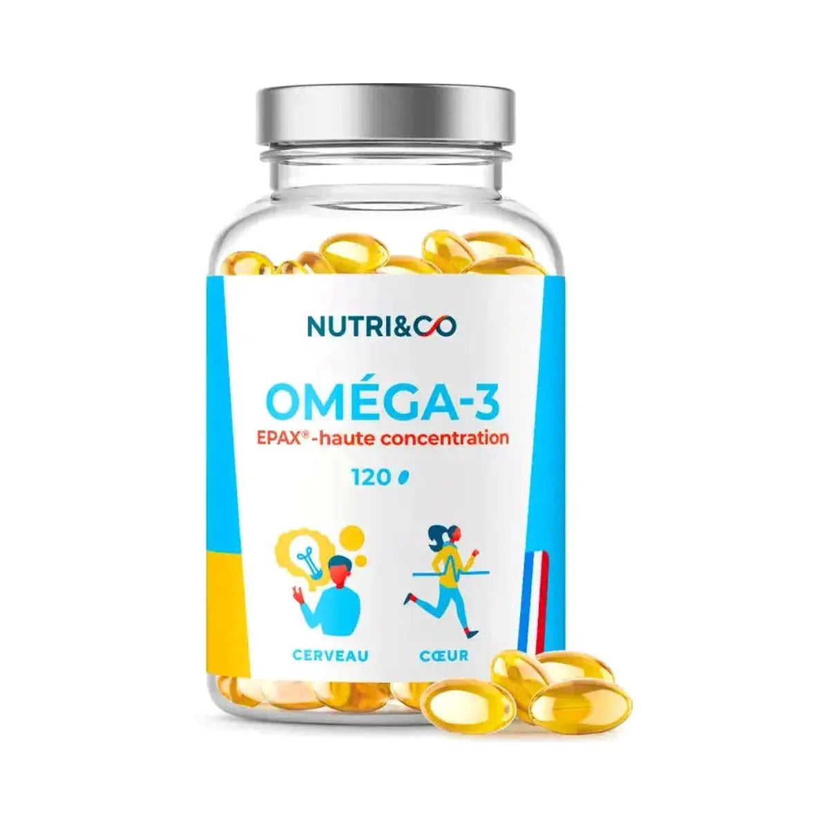 Oméga 3 - EPAX haute concentration 120 gélules Nutri&Co NICE ORGANIC herboristerie bio