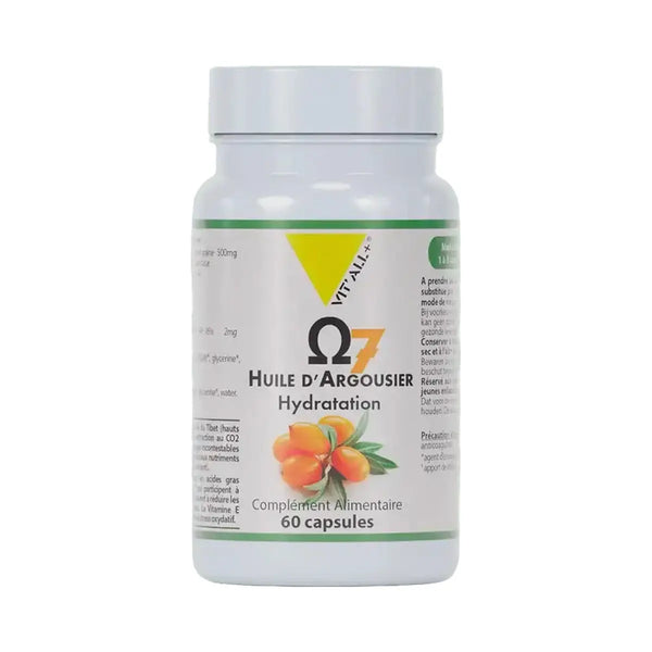 Huile d'Argousier Oméga 7 500mg - 60 capsules - Vit'All+
