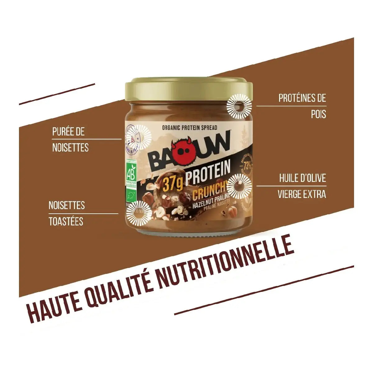 Pâtes à tartiner Crunchy Praliné - Noisette Herboristerie bio du vieux Nice
