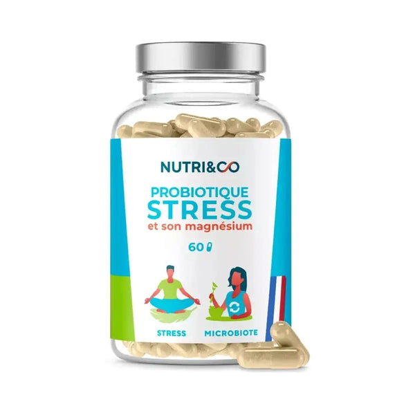 Probiotique Stress boite de 60 gélules Nutri&Co NICE ORGANIC herboristerie bio