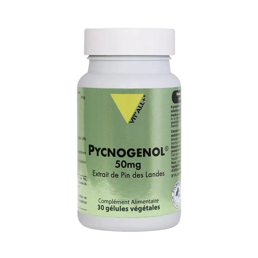 Pycnogénol 50mg boite de 30 gélules Vit'All+ - Herboristerie bio du ...