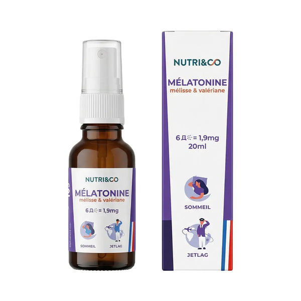 Mélatonine Spray Sublingual - Mélisse, Valériane, Aubépine - Nutri&Co
