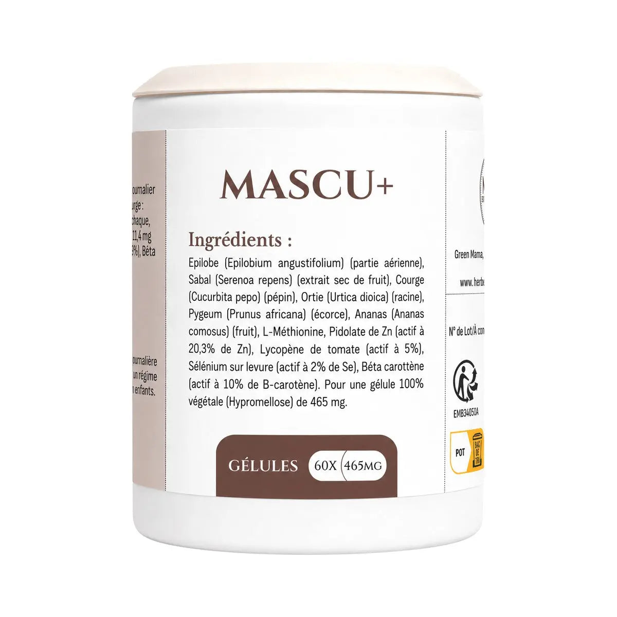 Mascu+ - 60 gélules - Herboristerie du Vieux Nice