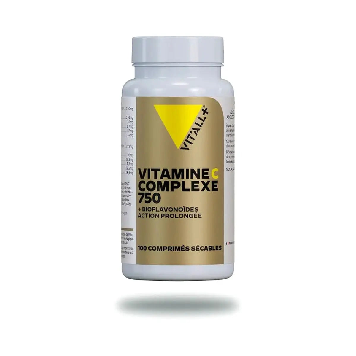 Vitamine C 750 Action Prolongée + Bioflavonoïdes - 100 comprimés - Vit'All+