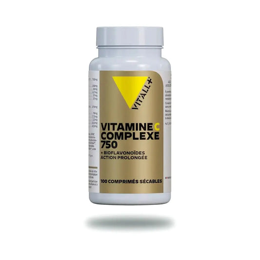 Vitamine C 750 Action Prolongée + Bioflavonoïdes - 100 comprimés - Vit'All+